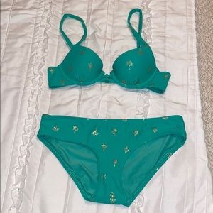 Aerie Green Palm Tree Bikini Set! (Or pieces)